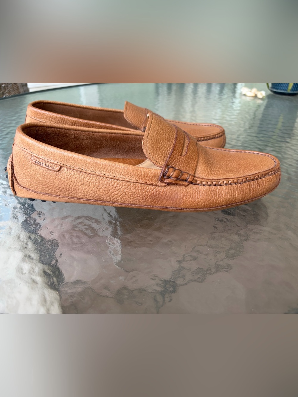 Cole Haan Mens Grand Penny Driving Loafers British Tan size 11